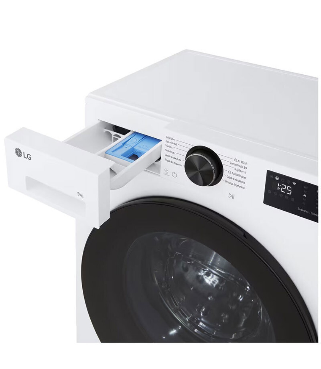  LG Πλυντήριο Ρούχων 9kg με Τεχνολογία Ατμού 1200 Στροφών AI DD F2X50S9TLB 