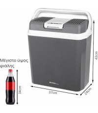  First Austria FA-5170-4 Φορητό Ψυγείο Ηλεκτρικό 24lt 12V / 220V Γκρι 