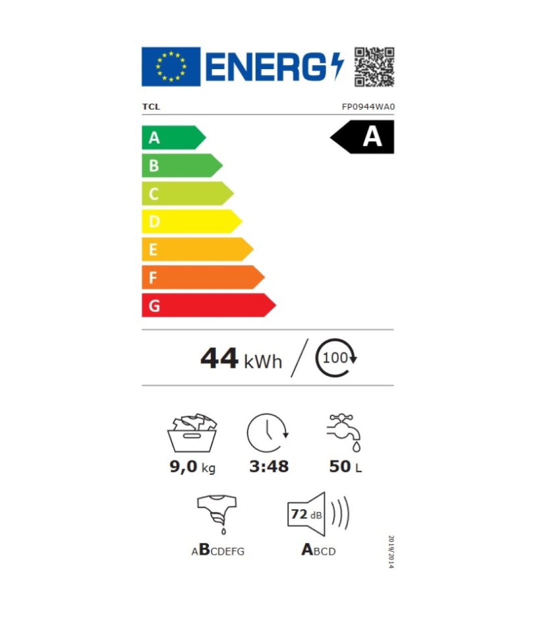 ΠΛΥ/ΡΙΟ ΡΟΥΧΩΝ TCL FP 0944 WA0GR 9KG
