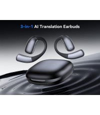 XO G37 AI Translate Earbud Bluetooth Handsfree Ακουστικά με Θήκη Φόρτισης Μαύρα