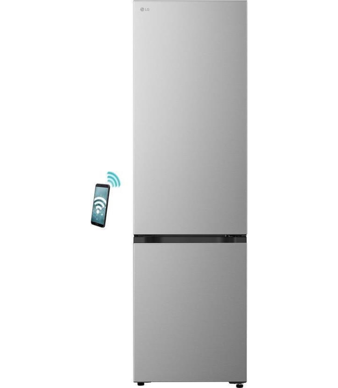 LG Ψυγειοκαταψύκτης 375lt Total NoFrost Υ203xΠ59.7xΒ67.4εκ. Ασημί GBBSJ20EPY 