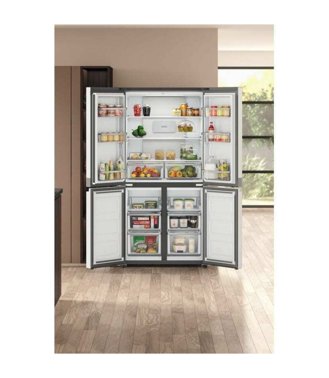 Hotpoint-Ariston Ψυγείο Ντουλάπα 631lt Total NoFrost Υ187.4xΠ90.9xΒ69.8εκ. Ασημί HAQ9 E2L EF 