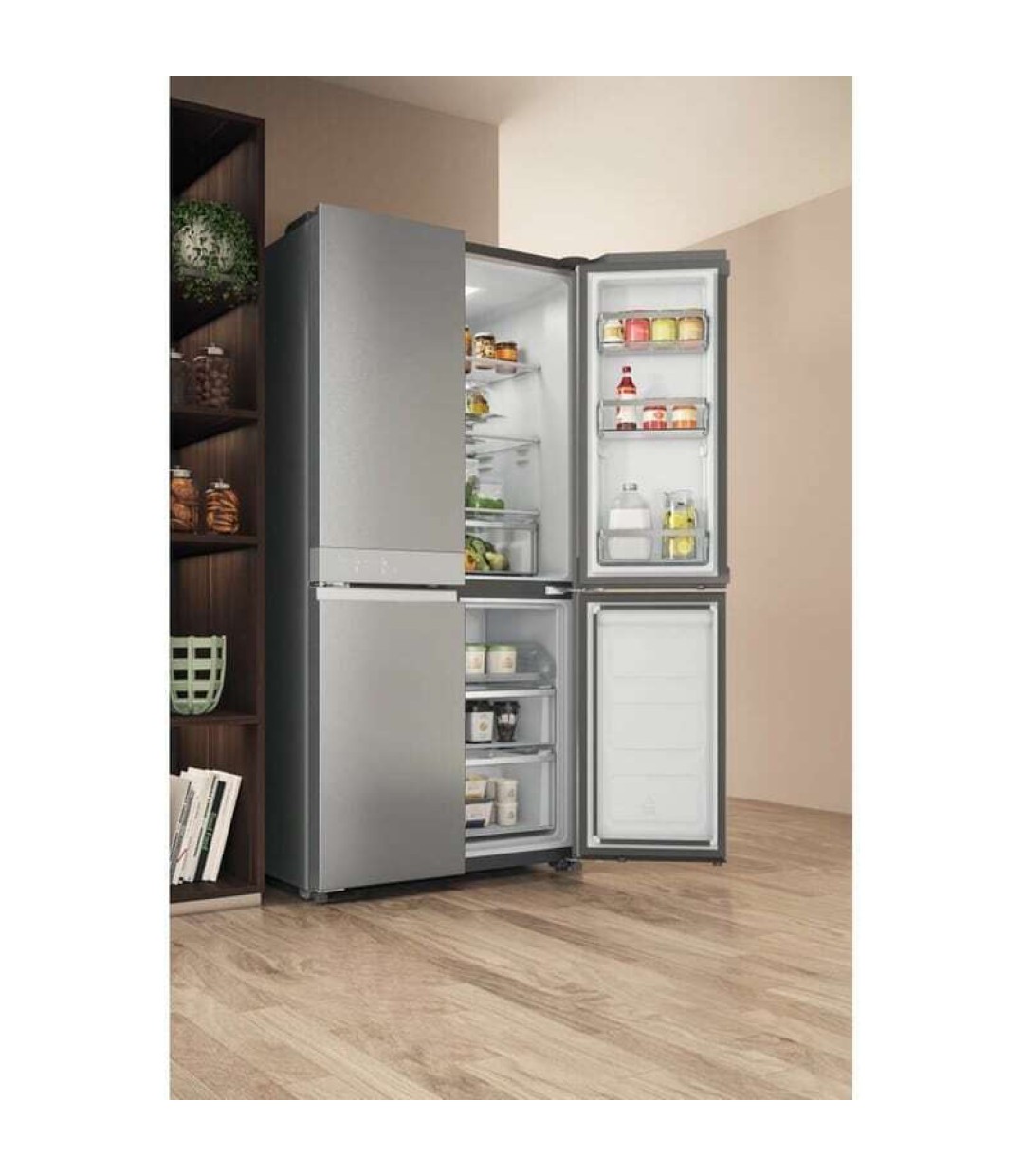  Hotpoint-Ariston Ψυγείο Ντουλάπα 631lt Total NoFrost Υ187.4xΠ90.9xΒ69.8εκ. Ασημί HAQ9 E2L EF 