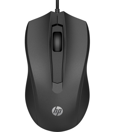 HP 100 Ενσύρματο Ποντίκι Μαύρο 6VY96AA