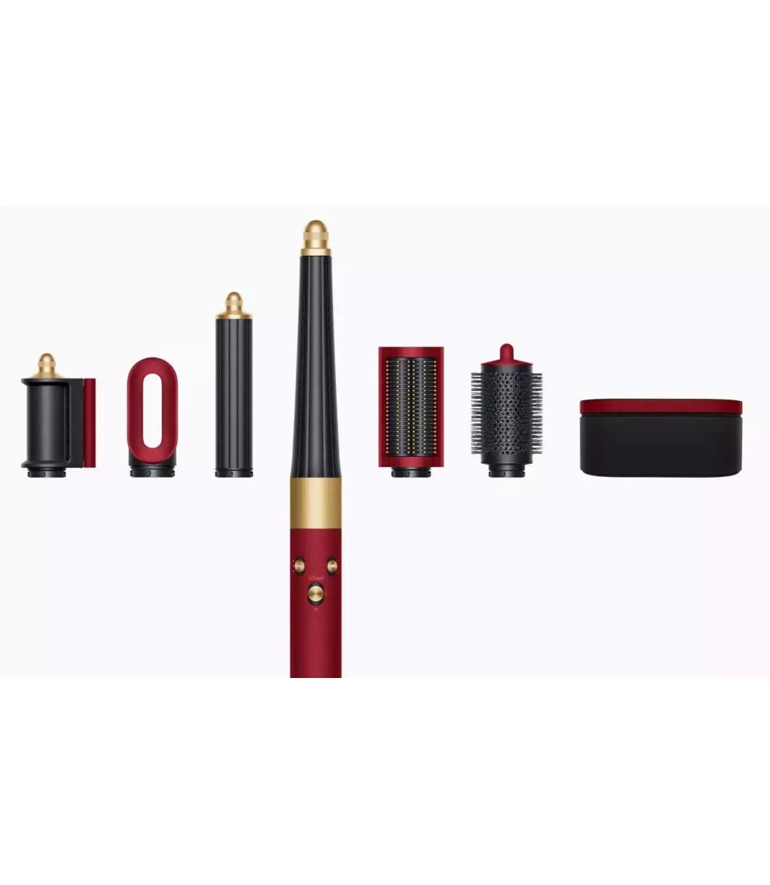 Dyson HS08 Airwrap i.d. Straight + Wavy Ηλεκτρική Βούρτσα με Αέρα για Ίσιωμα και Μπούκλες 1300W Red Velvet/Gold 