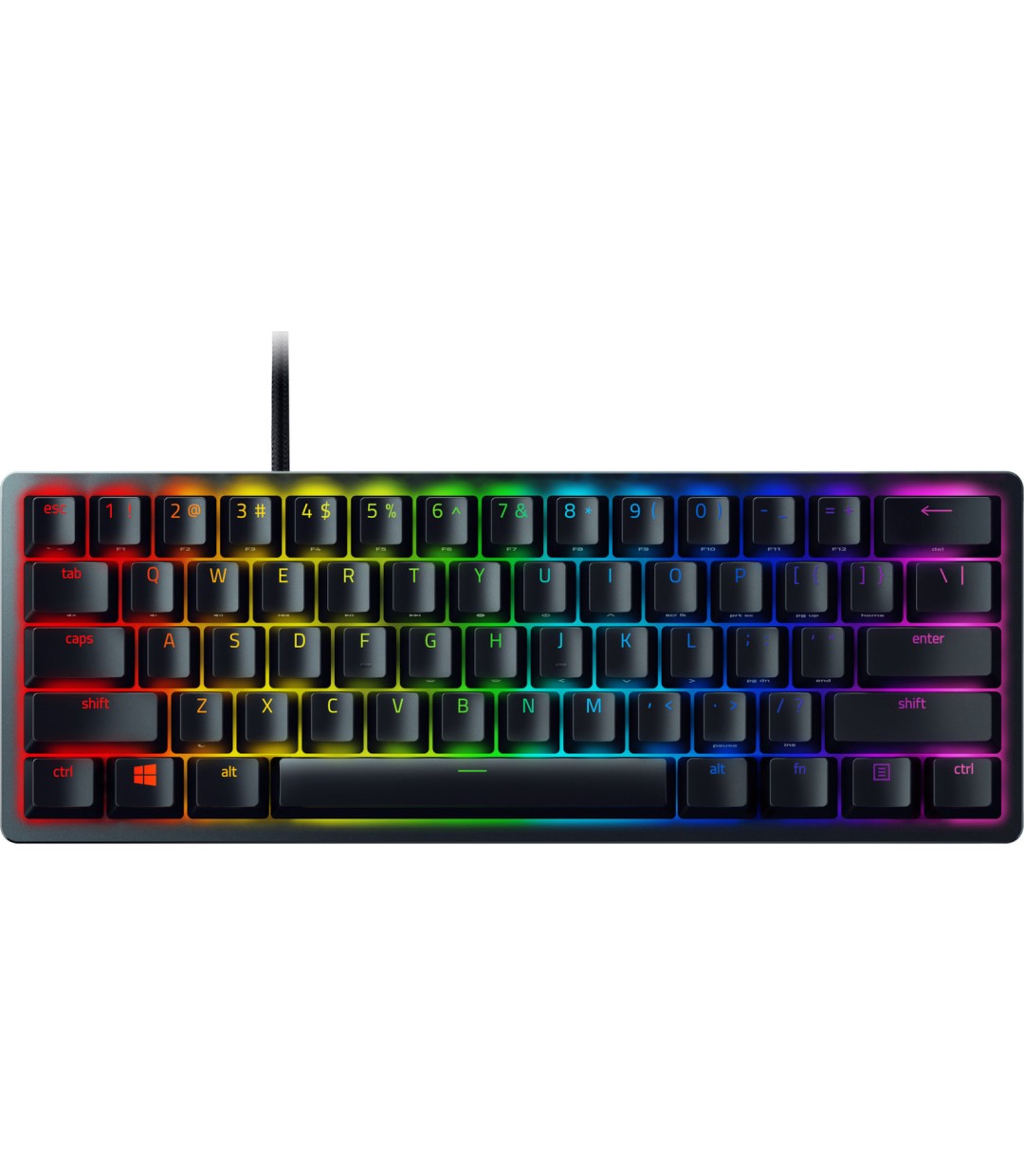 Razer Huntsman Mini Gaming Μηχανικό Πληκτρολόγιο 60% με Razer Clicky διακόπτες και RGB φωτισμό (Αγγλικό US) 