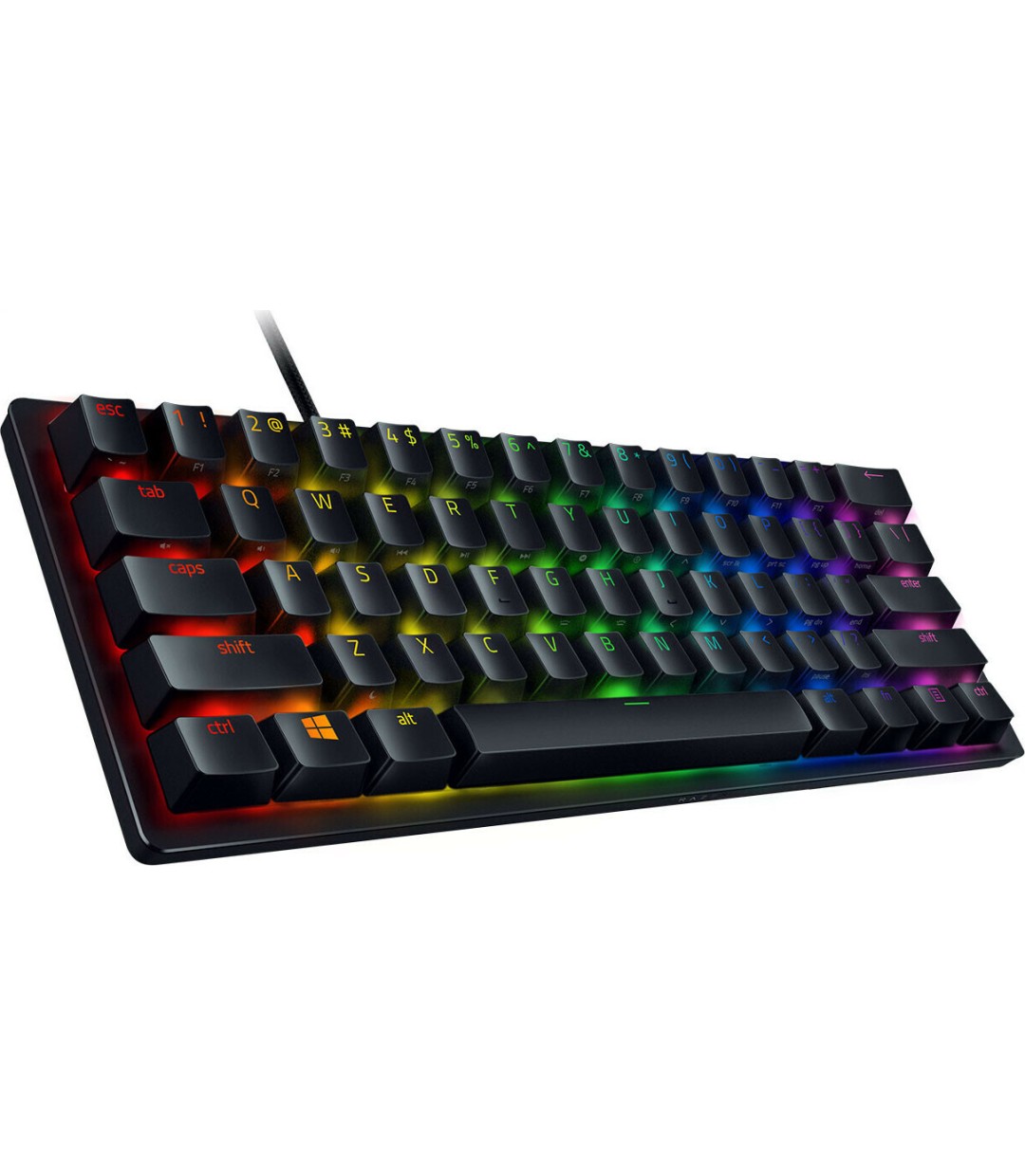 Razer Huntsman Mini Gaming Μηχανικό Πληκτρολόγιο 60% με Razer Clicky διακόπτες και RGB φωτισμό (Αγγλικό US) 