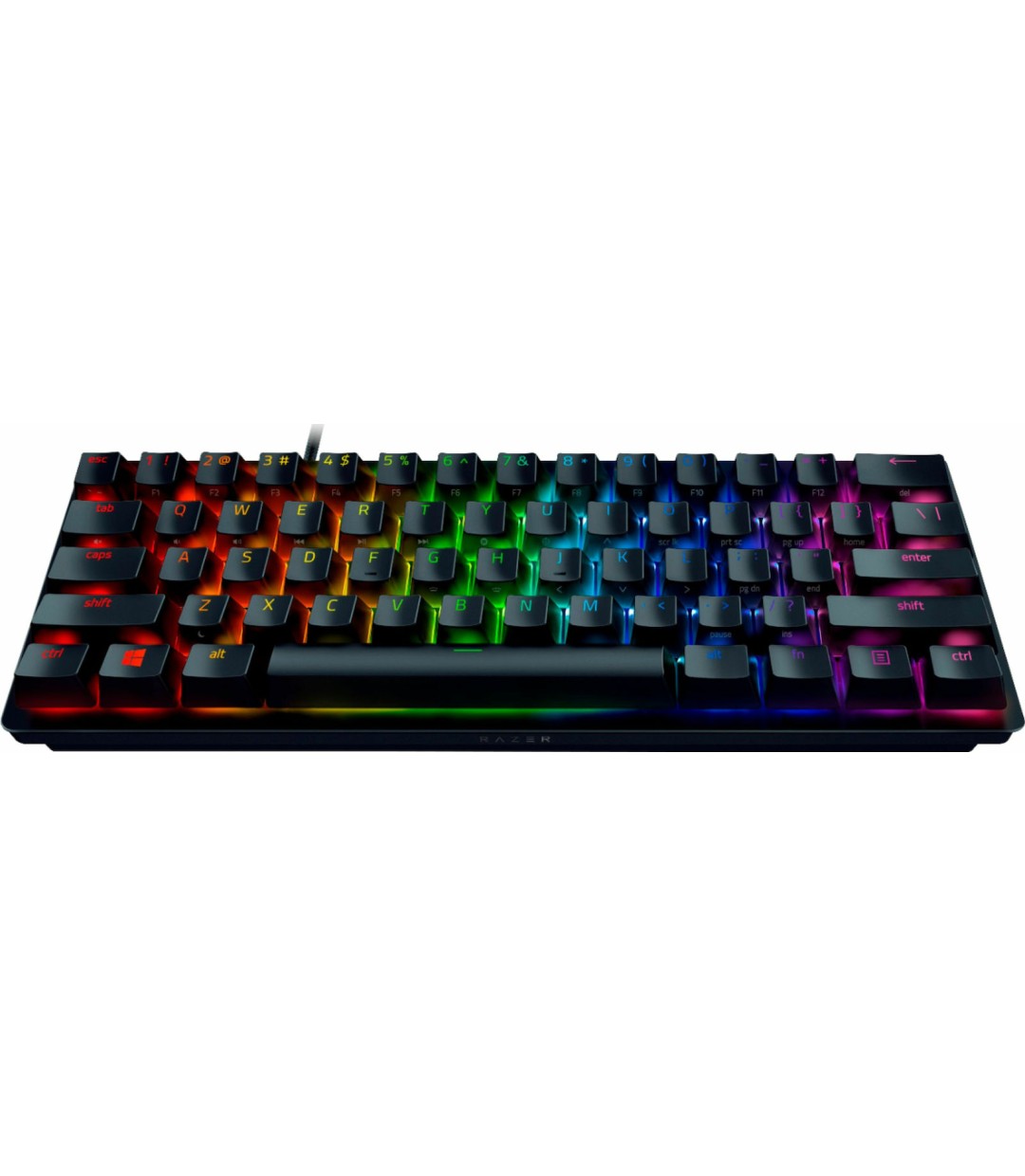 Razer Huntsman Mini Gaming Μηχανικό Πληκτρολόγιο 60% με Razer Clicky διακόπτες και RGB φωτισμό (Αγγλικό US) 