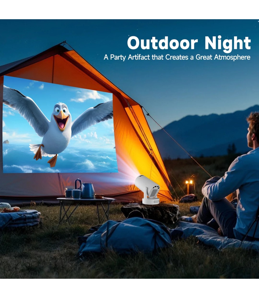  Magcubic HY300 Pro+ Mini Projector LCD HD με Wi-Fi και Ενσωματωμένα Ηχεία 