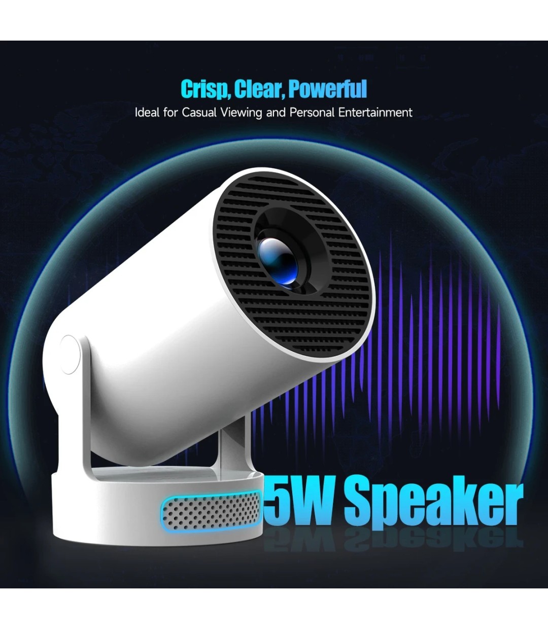  Magcubic HY300 Pro+ Mini Projector LCD HD με Wi-Fi και Ενσωματωμένα Ηχεία 