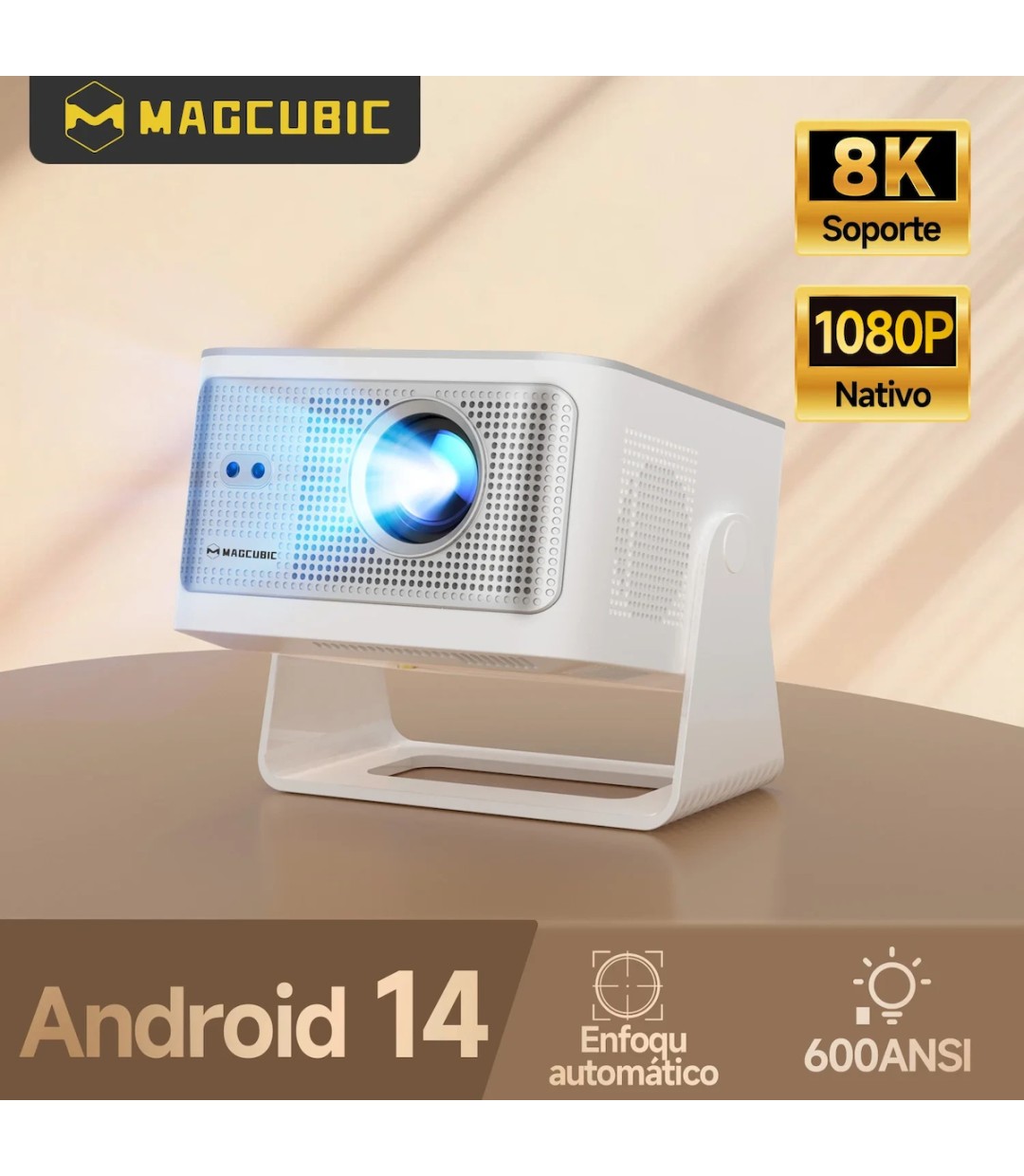  Magcubic HY350MAX Mini Projector LCD Full HD Λάμπας LED με Wi-Fi και Ενσωματωμένα Ηχεία 