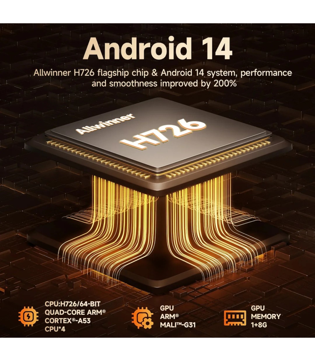  Magcubic HY350MAX Mini Projector LCD Full HD Λάμπας LED με Wi-Fi και Ενσωματωμένα Ηχεία 