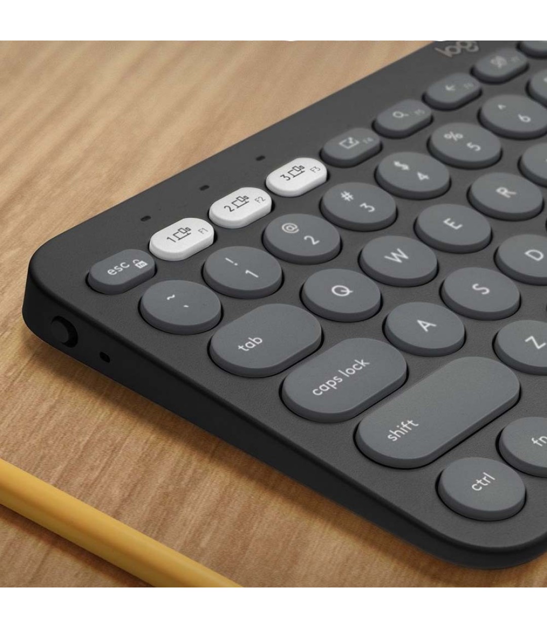 Logitech Pebble Keys 2 K380s Ασύρματο Bluetooth Πληκτρολόγιο International English Γκρι