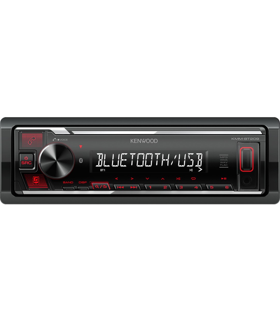Kenwood Ηχοσύστημα Αυτοκινήτου 1DIN (Bluetooth/USB) Κωδικός: KMM-BT209 