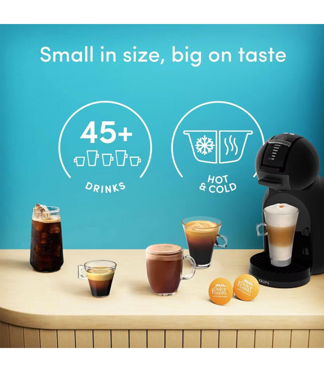 Krups Mini Me NDG KP 1438 Καφετιέρα για Κάψουλες Dolce Gusto Πίεσης 15bar Μαύρη 