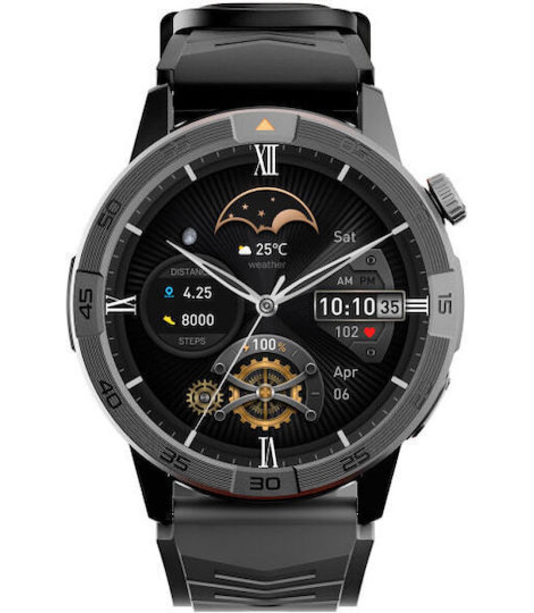 AGM Legion Pro Αδιάβροχο Smartwatch με Παλμογράφο (Μαύρο)