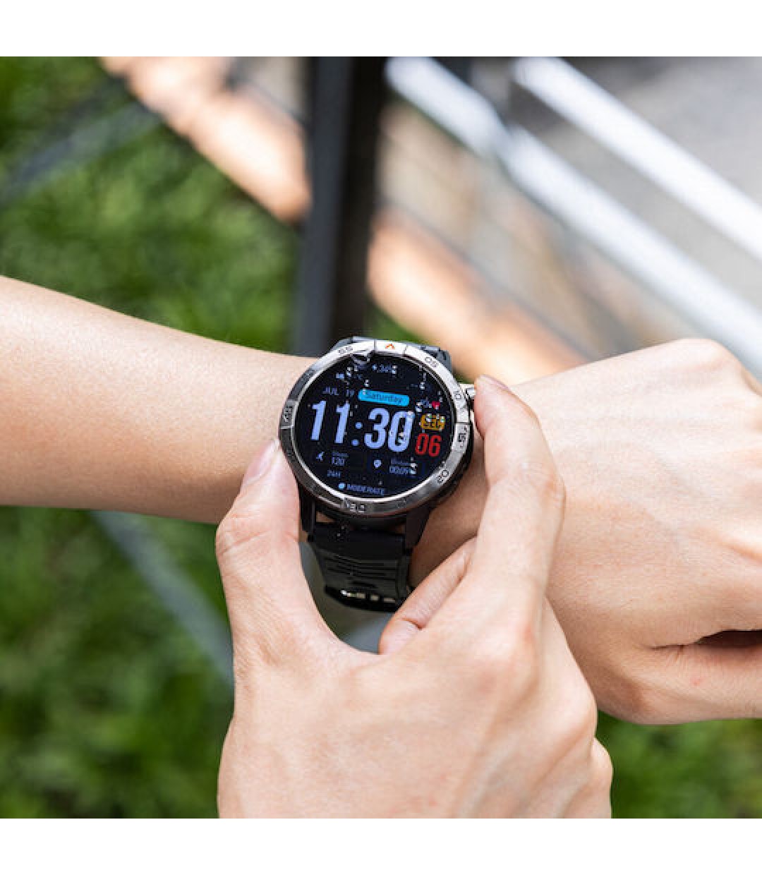 AGM Legion Pro Αδιάβροχο Smartwatch με Παλμογράφο (Μαύρο)