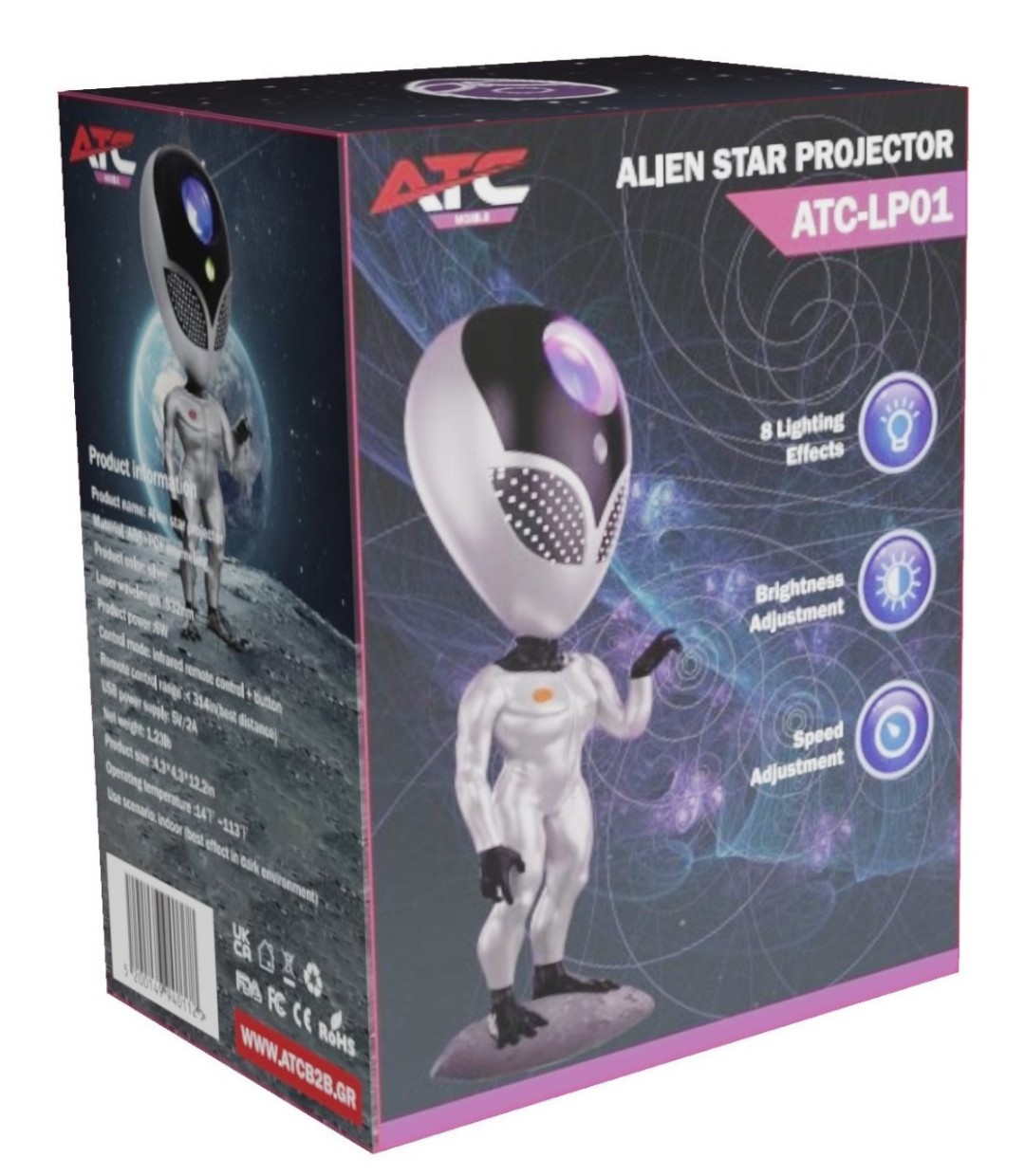 ATC Projector Διακοσμητικό Φωτιστικό LP01 ALIEN STAR PROJECTOR