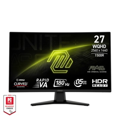 MSI MAG 274CQF VA HDR Curved Gaming Monitor 27" QHD 2560x1440 180Hz με Χρόνο Απόκρισης 0.5ms GTG