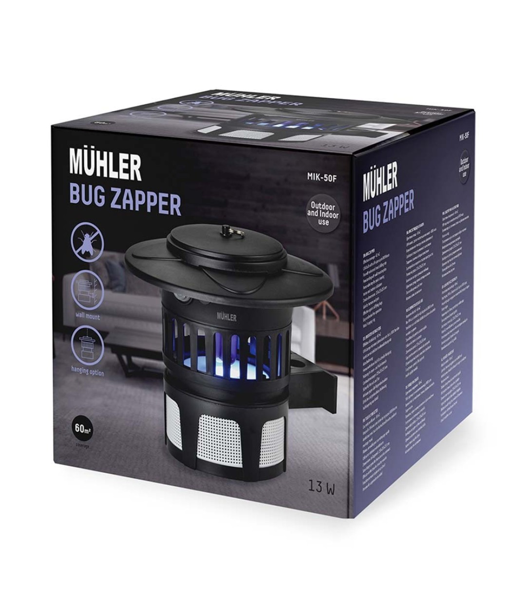  Muhler Ηλεκτρική Εντομοπαγίδα 13W 60m² MIK-50F 