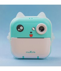  Maxlife Compact Φωτογραφική Μηχανή με Οθόνη 2.4" Θερμικής Εκτύπωσης Μπλε 