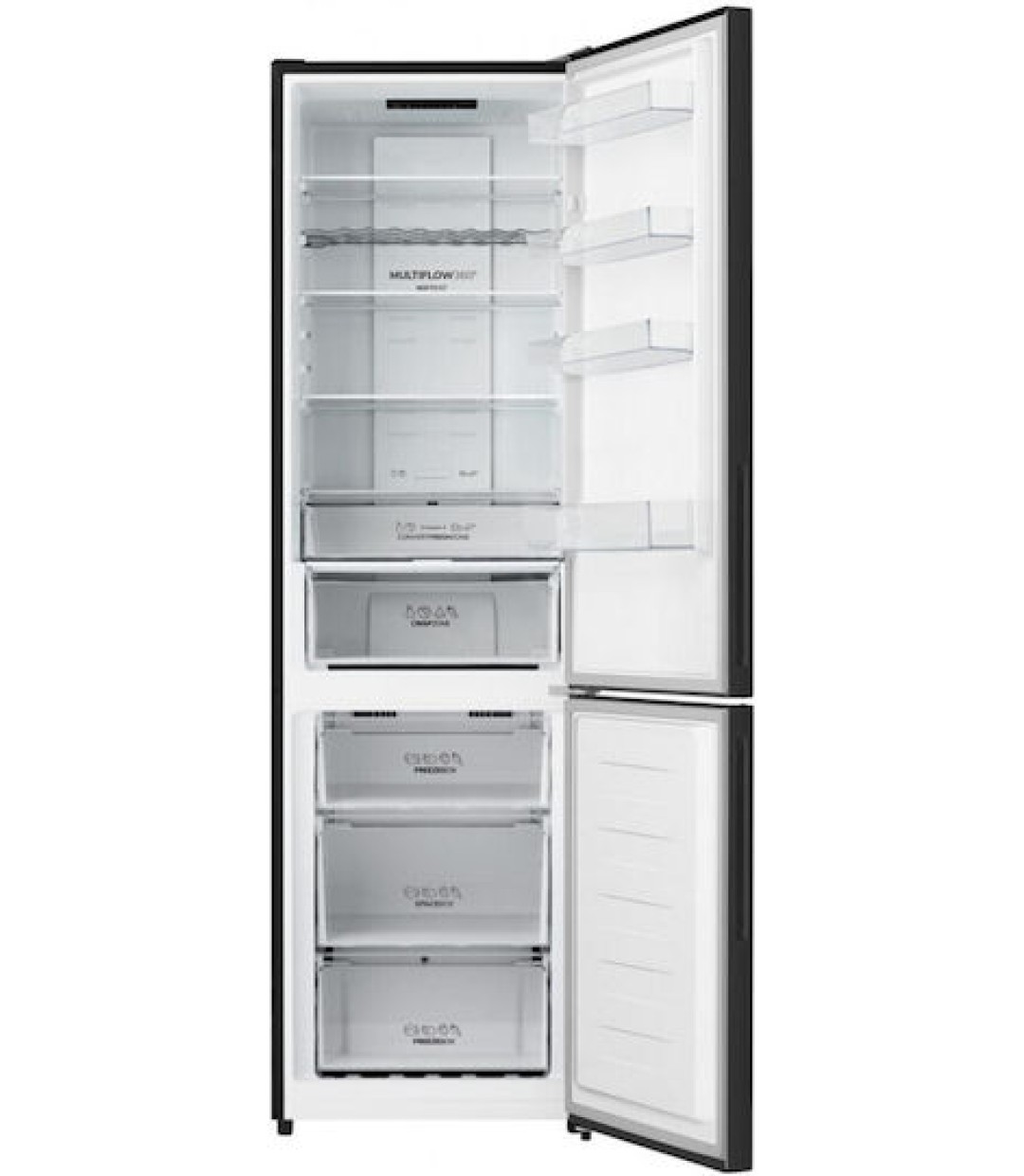 Gorenje Ψυγειοκαταψύκτης 336lt Total NoFrost Υ200.4xΠ59.5xΒ59εκ. Μαύρος NRK620EABG4 