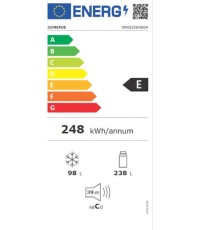 Gorenje Ψυγειοκαταψύκτης 336lt Total NoFrost Υ200.4xΠ59.5xΒ59εκ. Μαύρος NRK620EABG4 