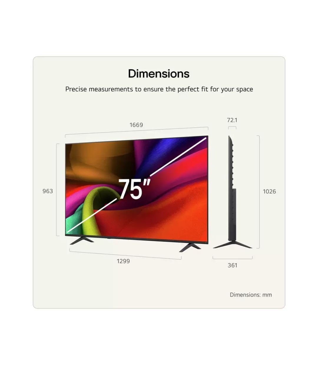 LG Smart Τηλεόραση 75" 4K UHD LED AI NU80 HDR (2026) 75NU8E0B3LA 