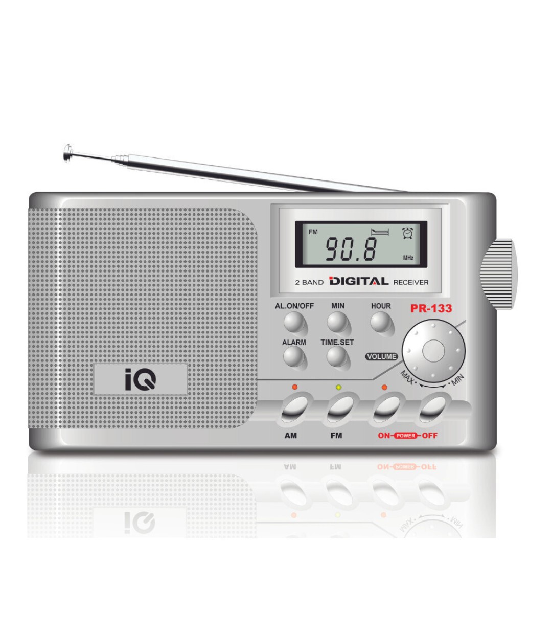 IQ PR-133 Φορητό Ραδιόφωνο Μπαταρίας Ασημί