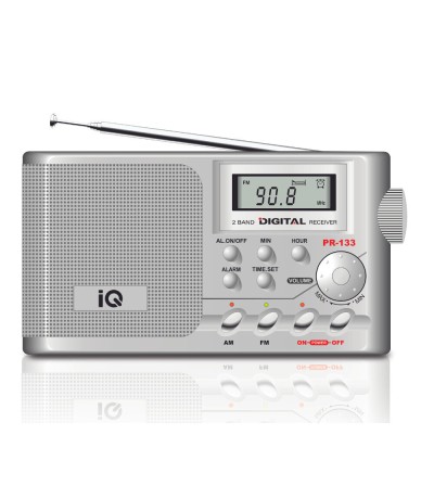 IQ PR-133 Φορητό Ραδιόφωνο Μπαταρίας Ασημί
