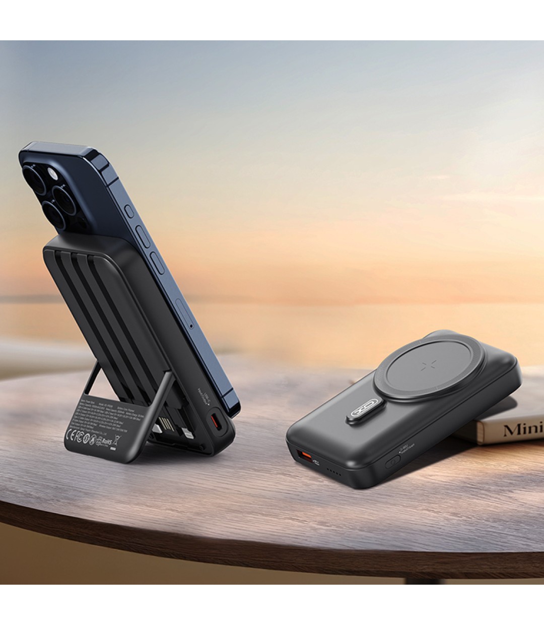  XO PR288 Power Bank 10000mAh 15W Μαύρο 