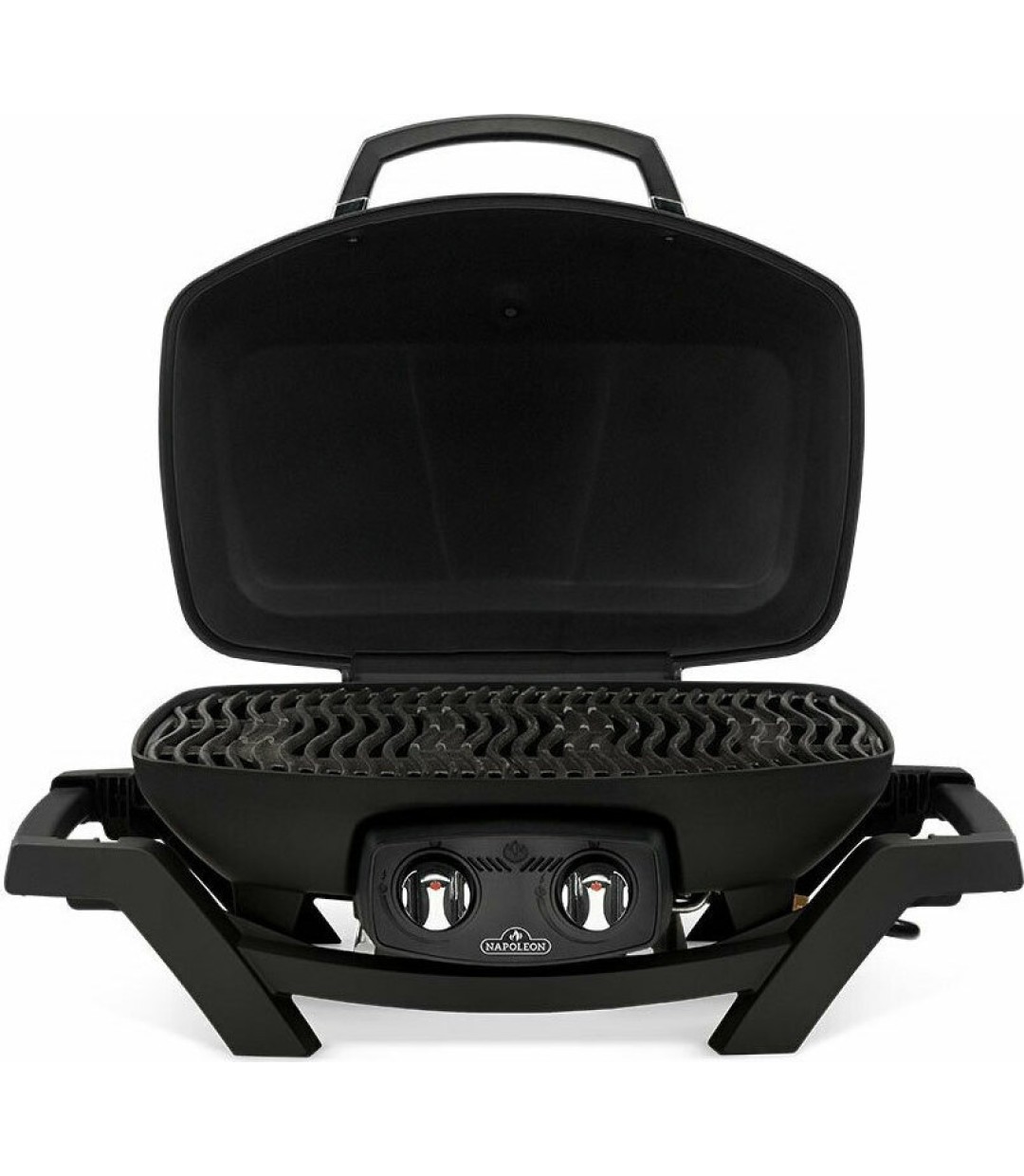  Napoleon TravelQ PRO 285-BK-GR  Φορητή Ψησταριά Υγραερίου Μαντεμένιας Σχάρας 54x37εκ. με 2 Εστίες 4.1kW 