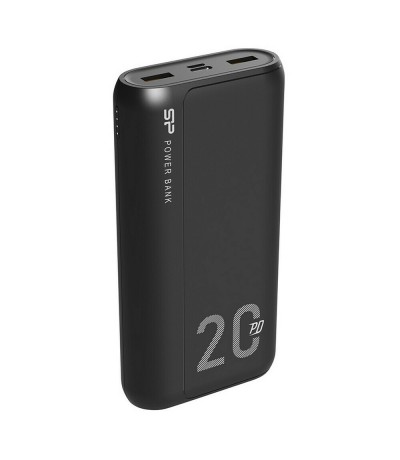 Silicon Power QS15 Power Bank 20000mAh με 2 Θύρες USB-A και Θύρα USB-C Power Delivery / Quick Charge 3.0 Μαύρο