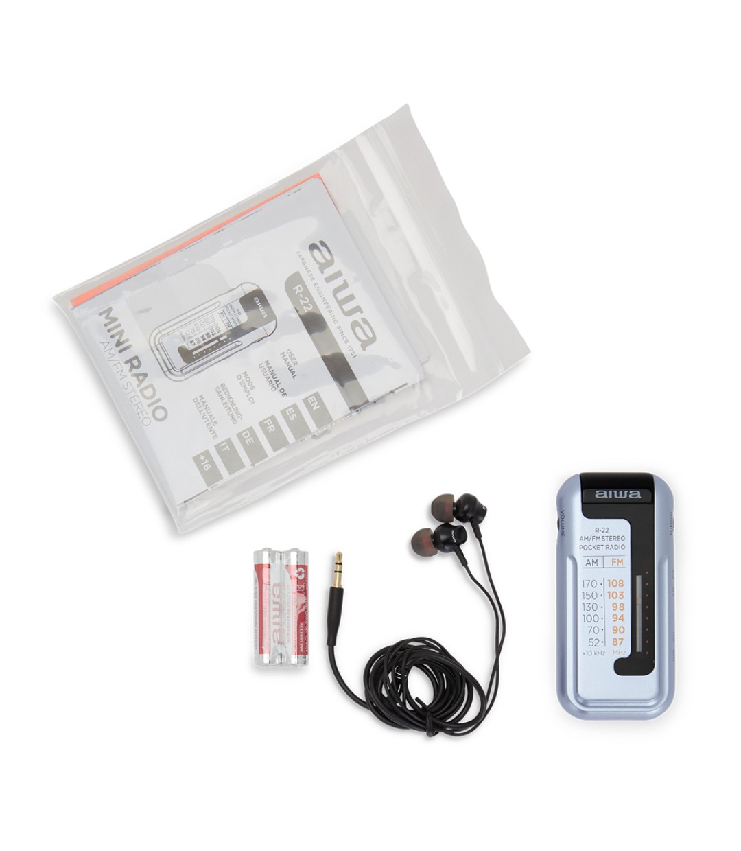Aiwa R-22SL Ραδιοφωνάκι Μπαταρίας Ασημί