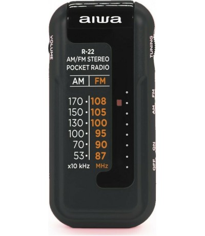 Aiwa R-22BK Ραδιοφωνάκι Μπαταρίας Μαύρο