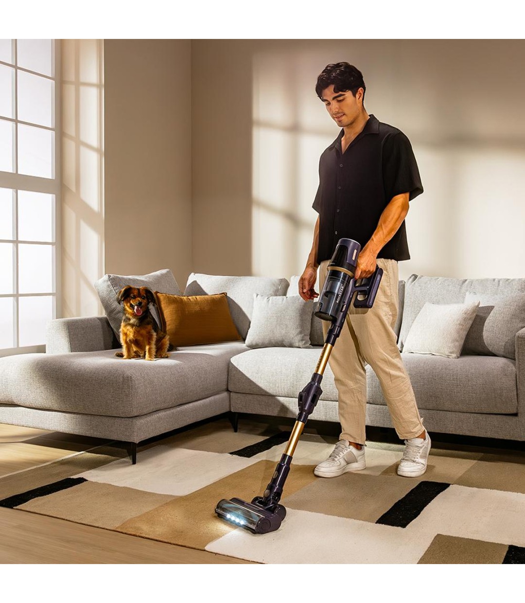 Cecotec Conga Rockstar Rs70 Pet Flex Επαναφορτιζόμενη Σκούπα 2 σε 1 Stick & Χειρός 33.6V Μπλε