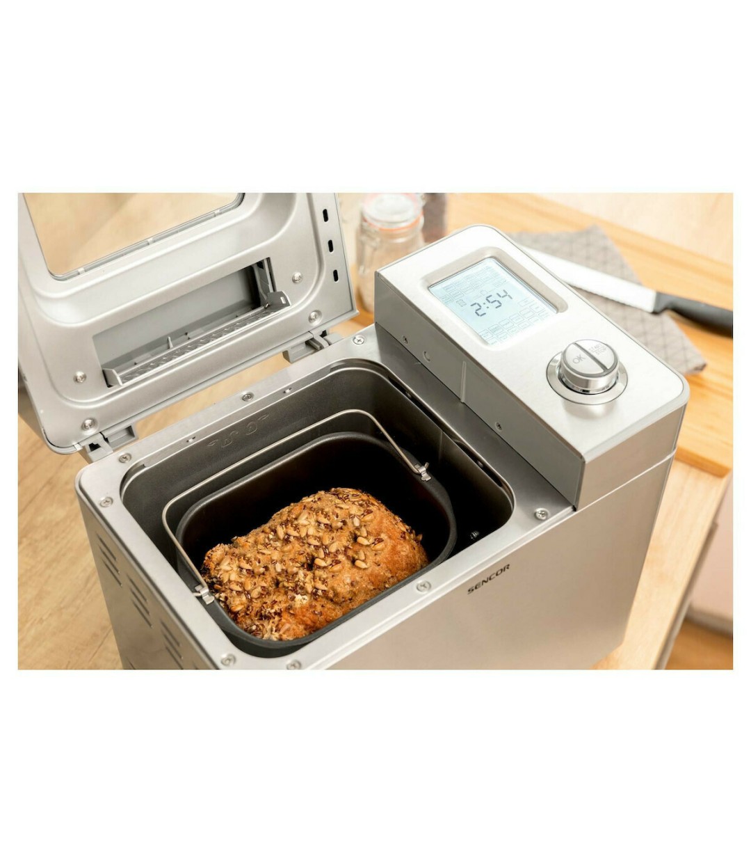  Sencor SBR 2000 SS Αρτοπαρασκευαστής 550W Χωρητικότητας 900gr με 23 Προγράμματα 