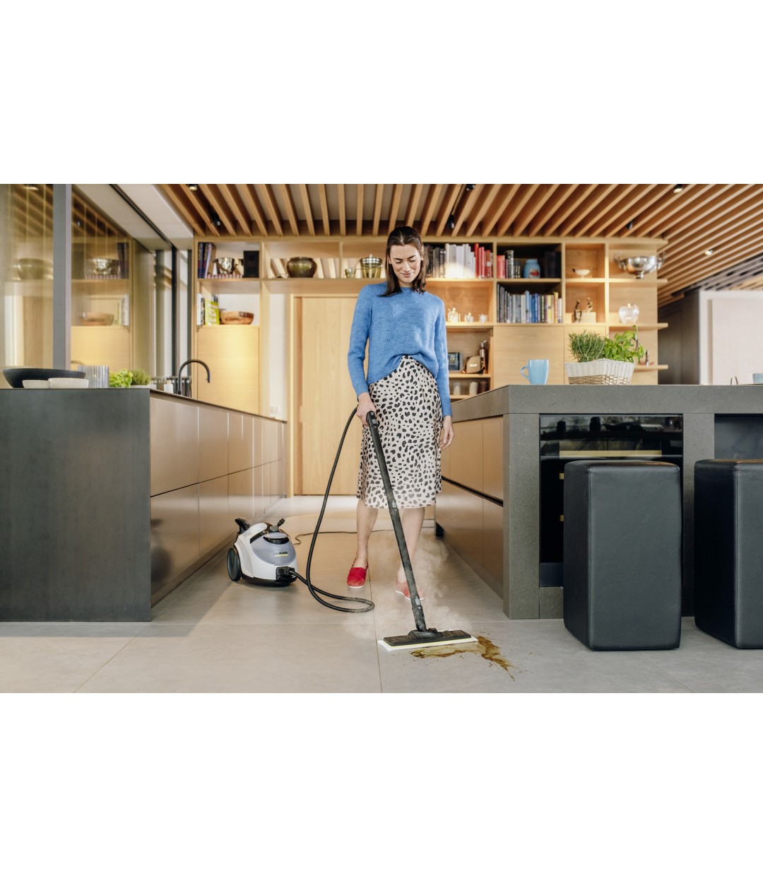 Karcher SC 5 EasyFix IRON PLUG Ατμοκαθαριστής Πίεσης 4.2bar με Ρόδες και Κοντάρι