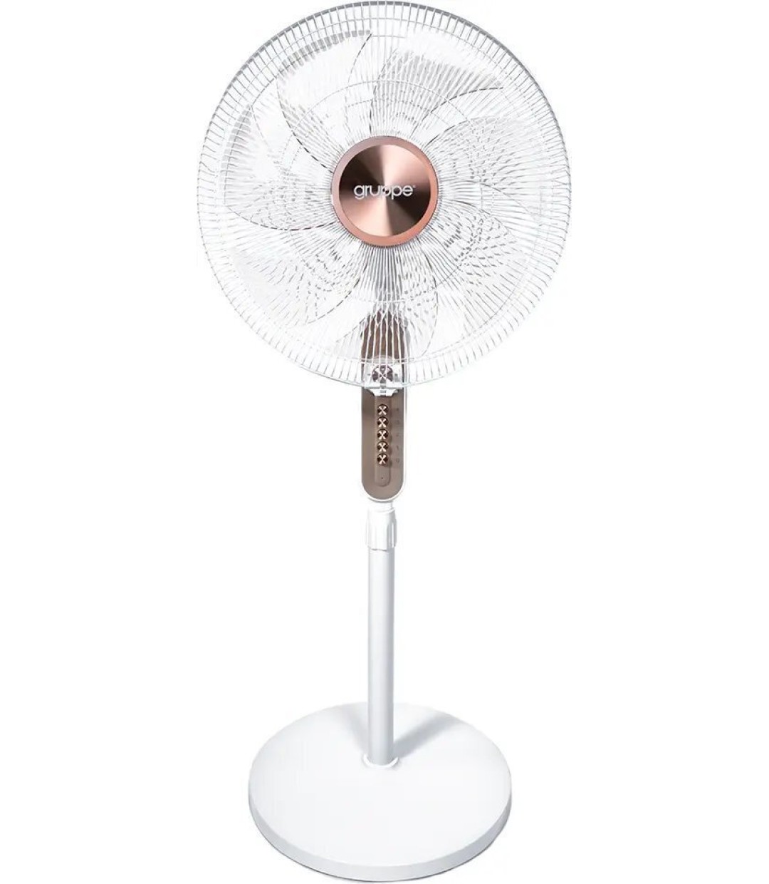 Gruppe Ανεμιστήρας Ορθοστάτης 70W Διαμέτρου 45cm White Gold Κωδικός: SF1873A 
