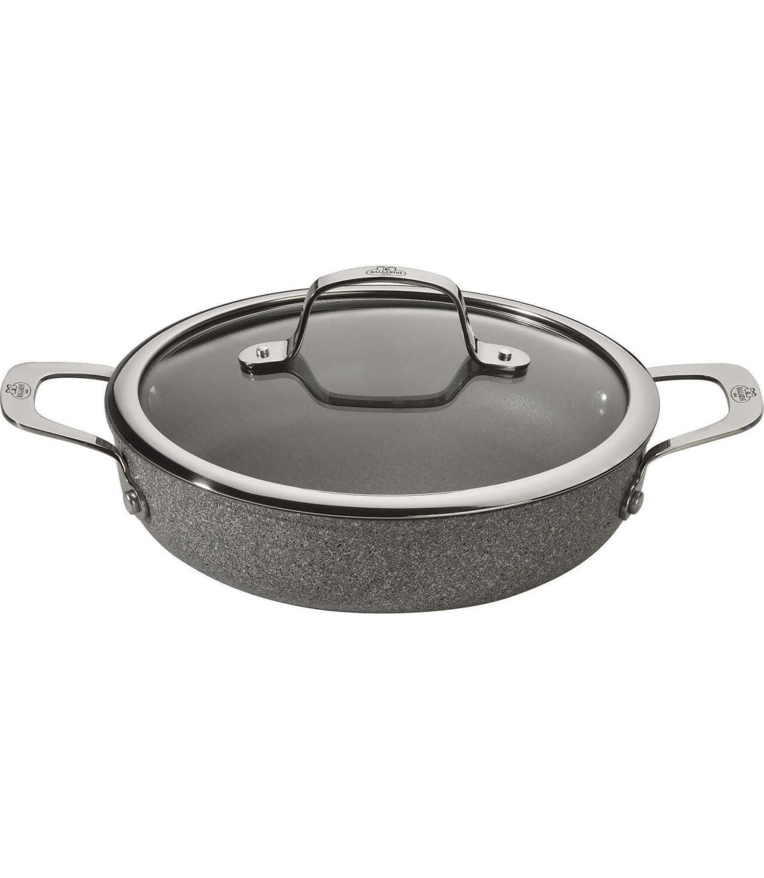 Ballarini Salina Granitium Σωτέζα από Αλουμίνιο Με Καπάκι με Επίστρωση από Πέτρα 24cm