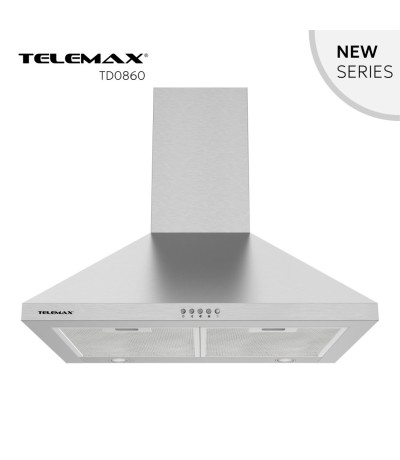 Απορροφητήρας Κουζίνας Καμινάδα 60cm Telemax TD0860 Inox