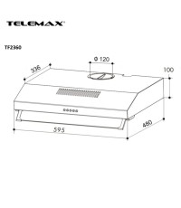 Απορροφητήρας Κουζίνας Ελεύθερος 60cm Telemax TF2360 Inox