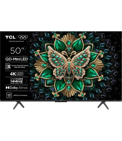  TCL Smart Τηλεόραση 50" 4K UHD Mini LED C6K HDR (2025) 50C6K 