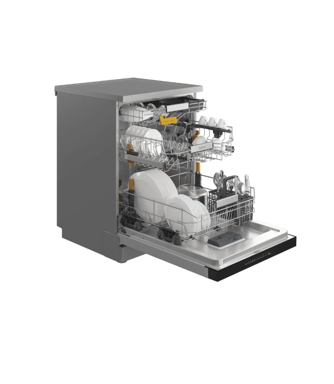  Whirlpool Ελεύθερο Πλυντήριο Πιάτων για 15 Σερβίτσια Π60xY85εκ. Inox 