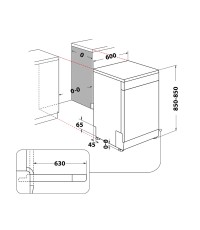  Whirlpool Ελεύθερο Πλυντήριο Πιάτων για 15 Σερβίτσια Π60xY85εκ. Inox 