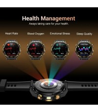 BlackView W90 Pro Aluminium Smartwatch με Παλμογράφο (Μαύρο)