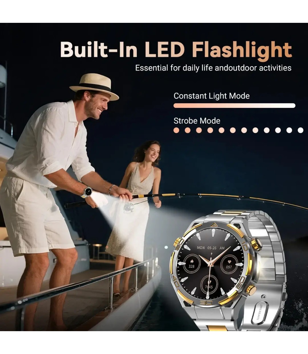 BlackView W90 Pro Aluminium Smartwatch με Παλμογράφο (Ασημί)