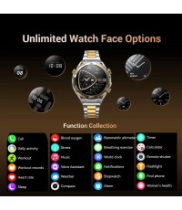 BlackView W90 Pro Aluminium Smartwatch με Παλμογράφο (Ασημί)
