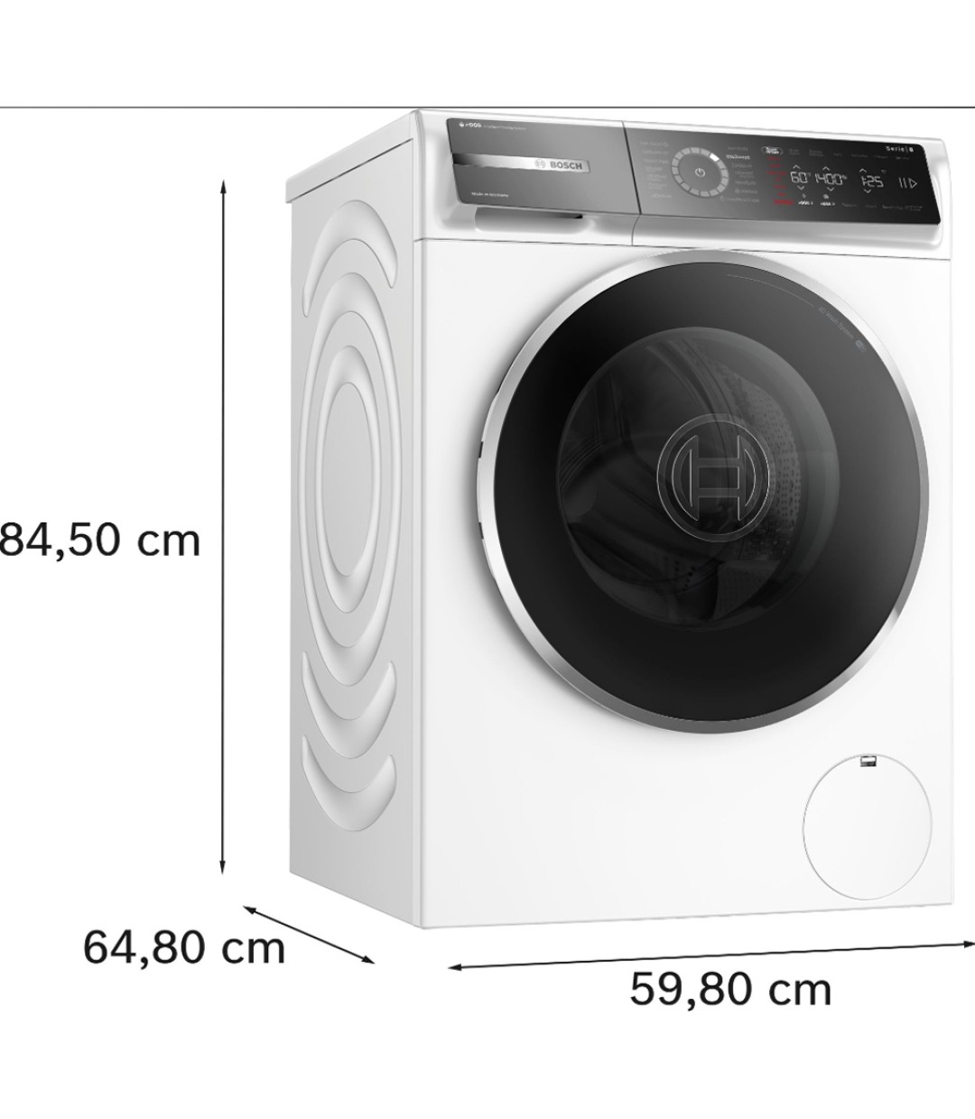  Bosch Πλυντήριο Ρούχων 11kg με Τεχνολογία Ατμού 1351 Στροφών WGB264A0GR 