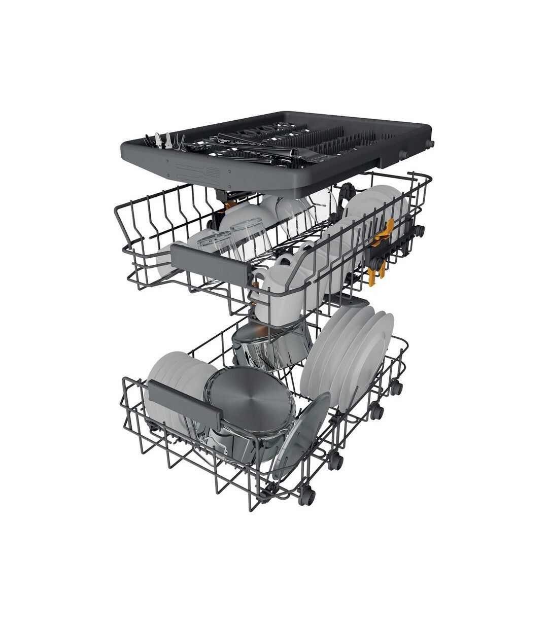 Whirlpool WH6FC11BS7 A0X Ελεύθερο Πλυντήριο Πιάτων για 11 Σερβίτσια NaturalDry Π45xY85εκ. Inox